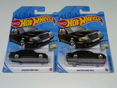 (2) NEW MODEL RELEASE 2021 HOT WHEELS MERCEDES BENZ 500E FROM FACTORY FRESH - Image 1 of 4