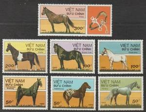 1989 Vietnam Stamps Horses Collection Scott # 2023 - 2029 MNH - Picture 1 of 1