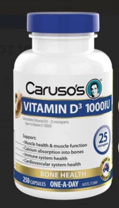 Caruso's Vitamin D3 1000IU | 250 Capsules - Picture 1 of 1