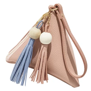 Portachiavi da donna in mano con cerniera portachiavi portafoglio borse da donna astuccio porta miss - Foto 1 di 12