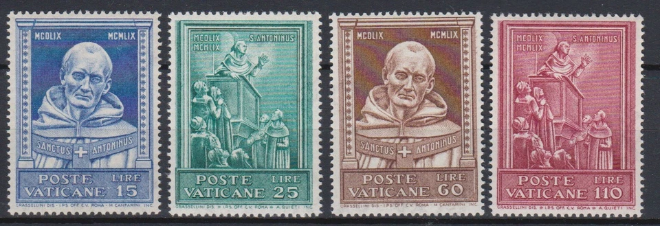 Vatican #Mi334-Mi337 MNH 1960 Antoninus Dupré Portigiani [269-272] - Image 1 of 1