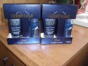 2X Feather & Down Sweet Dreams Straight To Sleep Gift Set - Spray & Body Lotion - Picture 1 of 3