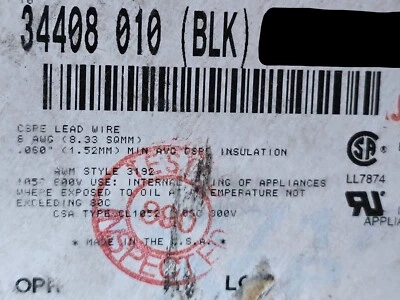 Fio de conexão/chumbo Belden 34408 #8awg cobre estanhado Hypalon/CSPE UL3192 600V/10 pés - Imagem 1 de 4