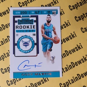 Boleto Cody Martin 2019-20 Panini Contenders #113 novato automático/variación fotográfica 2 - Imagen 1 de 3