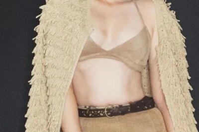 Bralette BB Dakota TOP espalda de ganchillo gamuza sintética XS 🐪 traje de festival bronceado❗️ Foto 1 de 4