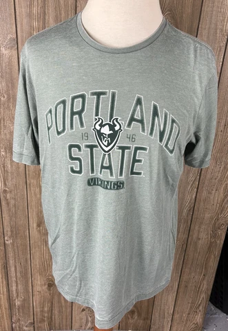 Camp David Men’s Green Portland State Vikings Short Sleeve Shirt Large NWT NCAA Cover