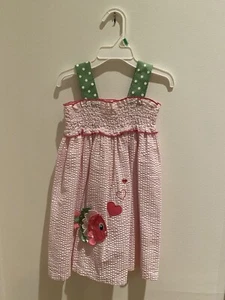 Bonnie Jean Pink Seersucker Fish Dress Size 4 - Picture 1 of 4