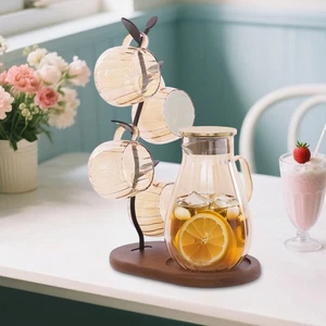 Juego de Jarra de Agua para Agua Fría y Caliente Botellas de Agua Fría con 4 Vasos - Imagen 1 de 17