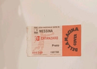 TICKET BIGLIETTO STADIO PARTITA CALCIO  1987-88 : MESSINA / CATANZARO - Immagine 1 di 2