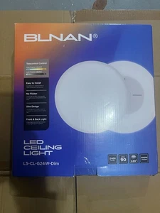 BLNAN LED Flush Mount Ceiling Light, 12 Inch 24W 3000K/4000K/5000K Hardwire Ligh - Picture 1 of 2