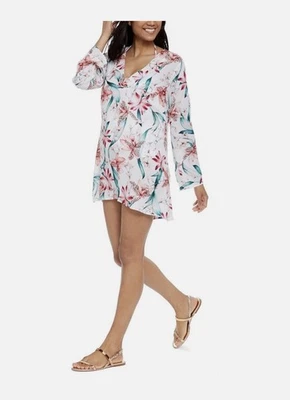 La Blanca Flyaway Orchid V-Neck Tunic Swim Cover-up Women's Swimsuit Sz M - Image 1 of 4