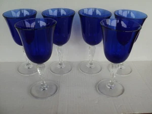Libbey Cobalt Wine Glasses, 6 Piece Set - Picture 1 of 5