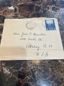 Umschlag adressiert an Irma Hamilton in Pittsburgh, PA AUS DEM VATIKAN 2.6.45 - Bild 1 von 4