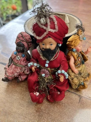 Lot De 3 Minis Poupons Petit Colin en celluloid, Sujets De Vitrine - Photo 1/4