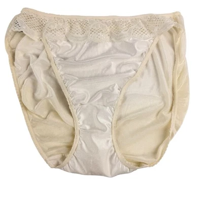 Vintage Warner’s Satin Kisses Panties M Sheer SilkySecond Skin Shiny High Cut - Image 1 of 4