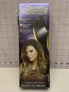 Secret Hair Extensions by Daisy Fuentes 09 braun schwarz neu versiegelt - Bild 1 von 7