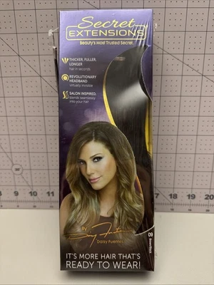 Extensiones de cabello secretas de Daisy Fuentes 09 marrón negro nuevas selladas Foto 1 de 4