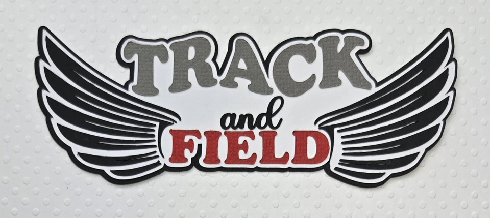 Título de atletismo. Álbum de recortes, piezas de papel para hacer tarjetas Foto 1 de 1