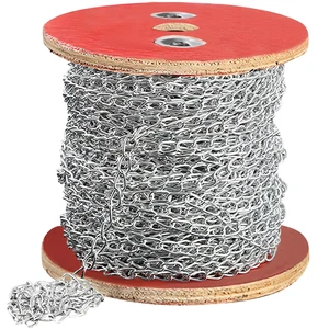 150Ft Jack Chain, Galvanized Steel Link Chain with Spool Strong Heavy Coil Chain - Picture 1 of 12