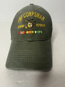Eagle Crest FMF Corpsman Marine Veitnam Veteran bestickt verstellbar grüne Kappe - Bild 1 von 24