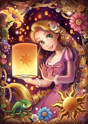 500-piece jigsaw puzzle Disney Tangled shining thought Rapunzel glowing puzzle - Image 1 of 4