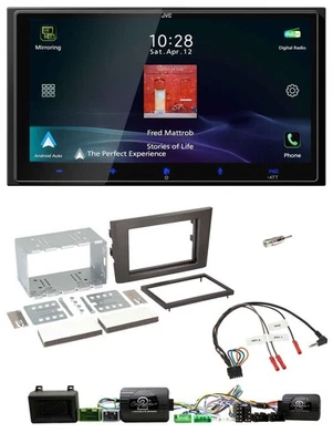 JVC USB Bluetooth 2DIN DAB Lenkrad Autoradio für Volvo XC 90 2004-2014 schwarz - Bild 1 von 4
