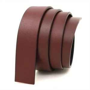 Herren Kuh Leder Ohne Schnalle 3.5cm Breit Echt Echtes Gürtel Riemen Ersatz - Picture 1 of 13