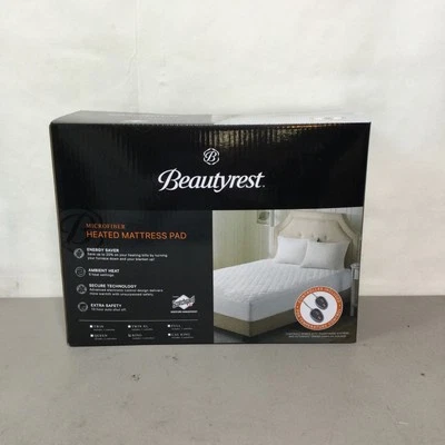 Beautyrest Heated Mattress Pad Smart Home Compatible Deep Pocket King Size White - Image 1 of 4