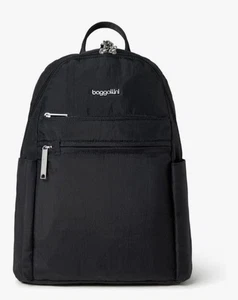 Mochila de vacaciones antirrobo Baggallini Securtex negra nueva con etiquetas sellada en bolsa - Imagen 1 de 4