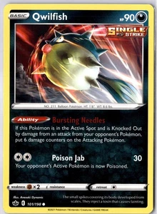 Qwilfish 101/198 Common Non Holo Chilling Reign Pokémon TCG LP - Picture 1 of 2