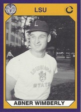 1990 Collegiate Collection LSU Tigers #184 Abner Wimberly