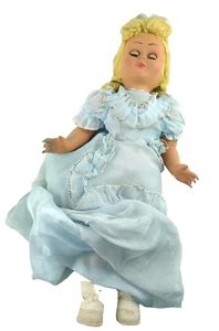 VECCHIA BAMBOLA VINTAGE BIONDA TRECCE BEI VESTITI  1930 CELLULOIDE 53 CM - Foto 1 di 9