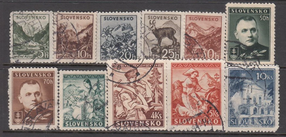Slovakia - Definitives Issue (Set Used) 1939 (CV $12) - Image 1 of 1