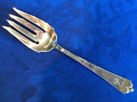 Watson LOTUS Sterling Silver Meat/Serving Fork 7-3/4 inch Cover