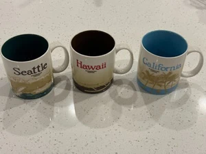 Starbucks "Collectors Series" Global Icon 16 oz. Coffee Mug 2010 Cali Hawaii Sea - Picture 1 of 13