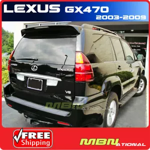 03-09 Lexus GX470 4DR Rear Trunk Roof Spoiler Color Match Painted ABS 202 BLACK - Foto 1 di 1