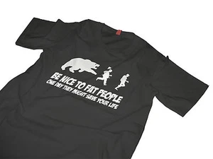 T-Shirt Be nice to fat people lustiges Top  - Bild 1 von 2