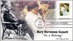 AO-3806, 2003,Mary Cassett Paintings , Add-on Cachet, First Day of Issue, Columb - Picture 1 of 1