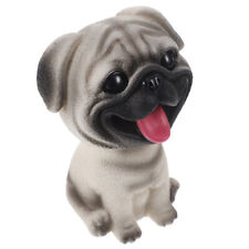 Puppy Shaking Head Resin Dog Figurine for Car/Home Decor (Pug)