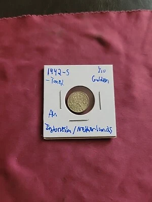 Netherlands/Indonesia 1/10 Gulden, 1942 - S AU - BU (Silver) - Image 1 of 4