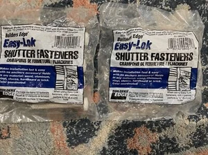 2 X 12 Builders Edge 3"  Vinyl Easy Lok Shutter Fastener Builders Edge White 001 - Picture 1 of 6