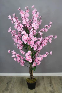 Kunstpflanze Blütenbaum 120 cm Wintersweet Pink Künstliche Pflanze Blüten Baum - Bild 1 von 4