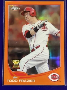 2013 Topps Chrome Orange Refractor Todd Frazier Rookie Cup #123 Reds - Picture 1 of 2