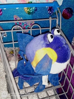 🦄Ganz / Webkinz "Lil'Kinz Purple Goldfish" w/Sheer Blue Fins HS512 6" Plush! - Image 1 of 4