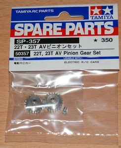 Tamiya 50357 22T, 23T AV Pinion Gear Set (TA03/F103/TA05/TT02/XV-01/TT01/TT02B) - Picture 1 of 2