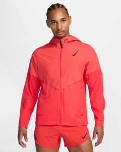 Nike Running Aerogami Rain Jacket - Men's Small ~ $275.00 FZ9039 696 Crimson Red - Picture 1 of 8