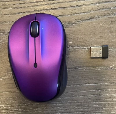 Logitech - M325 Wireless Optical Compact Mouse - Purple - Has USB - Image 1 of 3