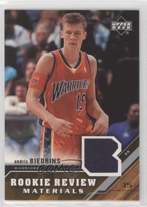 2005-06 Upper Deck Rookie Review Materials Andris Biedrins #RRM-AB