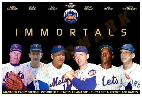 THE IMMORTAL 1962 AMAZIN’ NEW YORK METS 19”x13" COMMEMORATIVE POSTER Cover