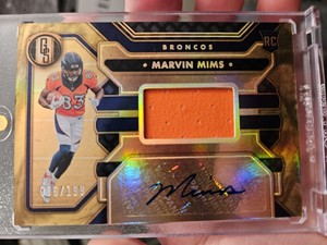 2023 Gold Standard Marvin Mims ROOKIE JERSEY AUTO /199🔥Broncos RC🔥RPA #225🔥